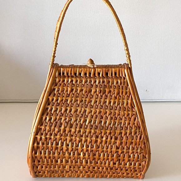 Vintage Wicker top handle bag - Picture 7 of 11